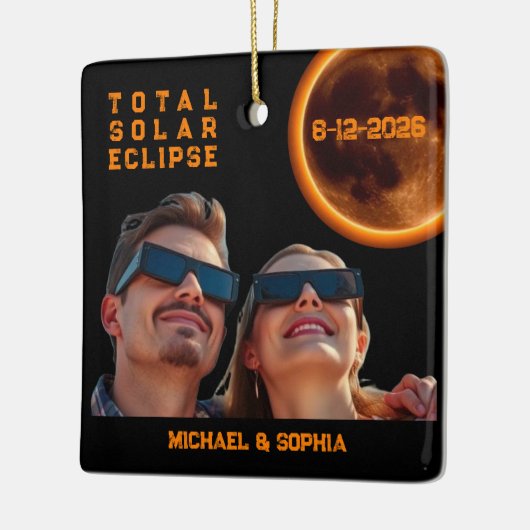 Total Solar Eclipse 2026 Souvenir セラミックオーナメント (左)
