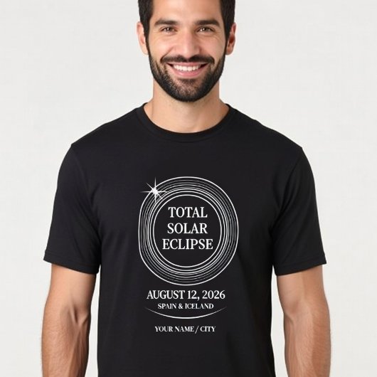 Total Solar Eclipse 2026 Spain Iceland Tシャツ