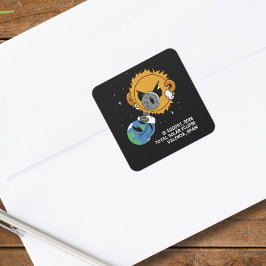 Total Solar Eclipse 2026 Spain Photobomb スクエアシール