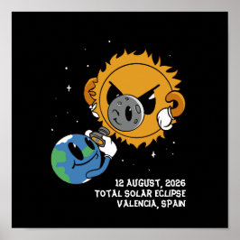 Total Solar Eclipse 2026 Spain Photobomb ポスター