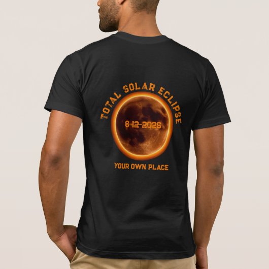 Total Solar Eclipse 2026 Tシャツ (裏面)