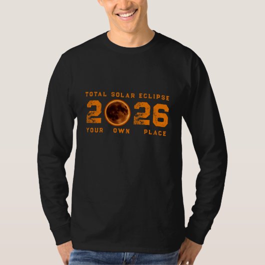 Total Solar Eclipse 2026 Tシャツ (正面)