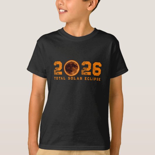 Total Solar Eclipse 2026 Tシャツ (正面)