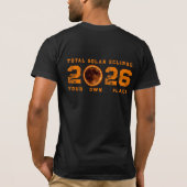 Total Solar Eclipse 2026 Tシャツ (裏面)