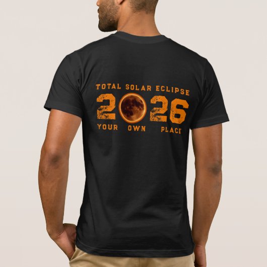 Total Solar Eclipse 2026 Tシャツ (裏面)