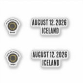 Total Solar Eclipse 2026 Totality Custom Vinyl シール (正面)