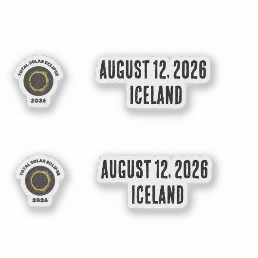 Total Solar Eclipse 2026 Totality Custom Vinyl シール (正面)