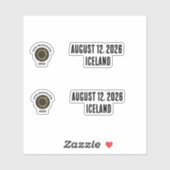 Total Solar Eclipse 2026 Totality Custom Vinyl シール (シート)