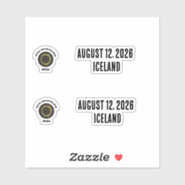 Total Solar Eclipse 2026 Totality Custom Vinyl シール