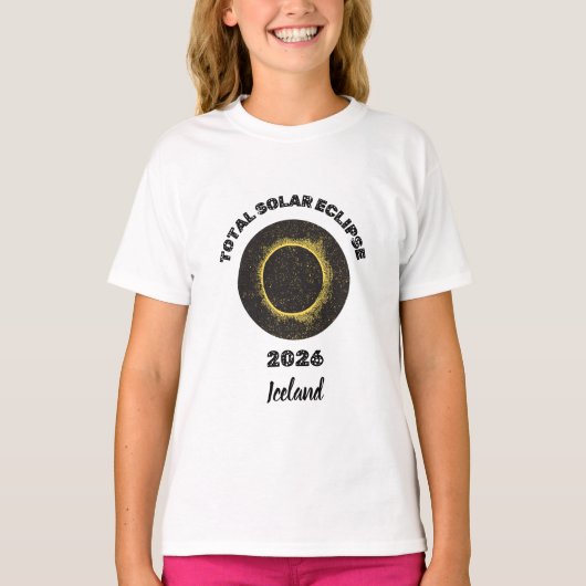 Total Solar Eclipse 2026 Totality Girls T-Shirt Tシャツ (正面)