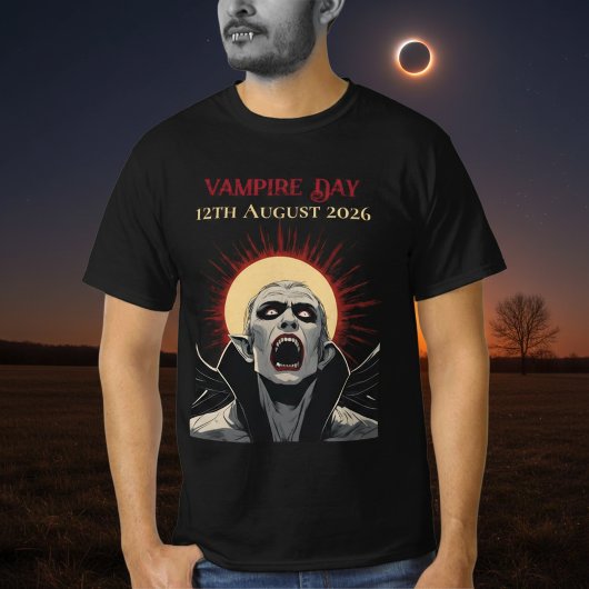 Total Solar Eclipse 2026 Vampire Day Tシャツ