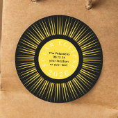 Total solar eclipse 2026 your name personalized ラウンドシール