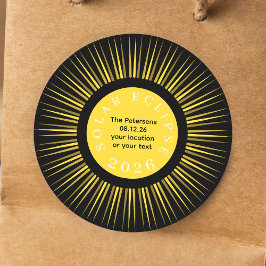 Total solar eclipse 2026 your name personalized ラウンドシール