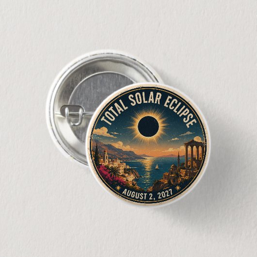 Total Solar Eclipse 2027  缶バッジ (正面&裏面)