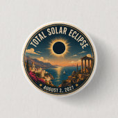 Total Solar Eclipse 2027  缶バッジ (正面)
