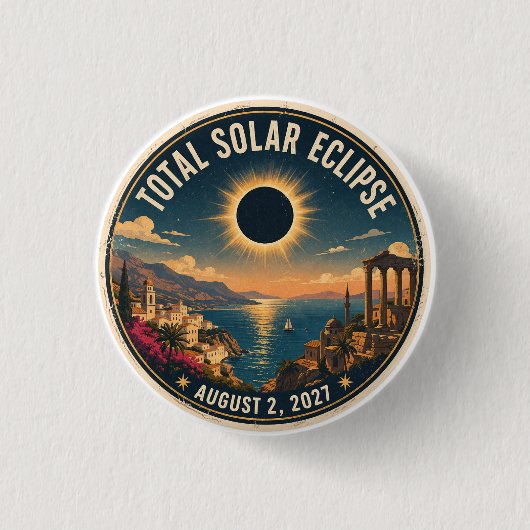 Total Solar Eclipse 2027  缶バッジ (正面)