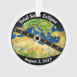 Total Solar Eclipse 2027 Map オーナメント