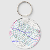 Total Solar Eclipse 2027 Map キーホルダー (正面)