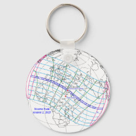 Total Solar Eclipse 2027 Map キーホルダー