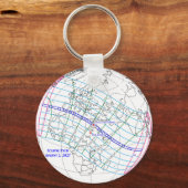 Total Solar Eclipse 2027 Map キーホルダー (裏面)
