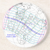 Total Solar Eclipse 2027 Map コースター (正面)