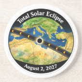 Total Solar Eclipse 2027 Map コースター (正面)