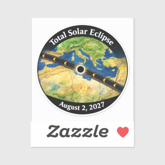 Total Solar Eclipse 2027 Map シール (シート)