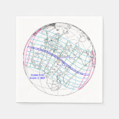 Total Solar Eclipse 2027 Map スタンダードカクテルナプキン (正面)