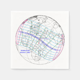 Total Solar Eclipse 2027 Map スタンダードカクテルナプキン