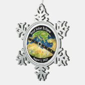 Total Solar Eclipse 2027 Map スノーフレークピューターオーナメント (右)