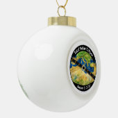 Total Solar Eclipse 2027 Map セラミックボールオーナメント (左)