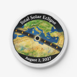 Total Solar Eclipse 2027 Map ペーパープレート