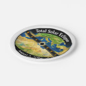 Total Solar Eclipse 2027 Map ペーパープレート (アングル)