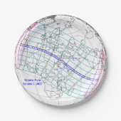 Total Solar Eclipse 2027 Map ペーパープレート (正面)