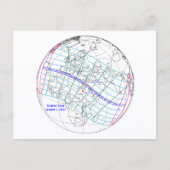 Total Solar Eclipse 2027 Map ポストカード (正面)