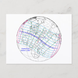 Total Solar Eclipse 2027 Map ポストカード