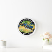 Total Solar Eclipse 2027 Map ラウンド壁時計 (ホーム)