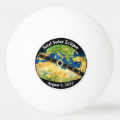 Total Solar Eclipse 2027 Map 卓球ボール (正面)