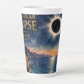 Total Solar Eclipse 2027 Mediterranean  カフェラテマグ (正面)