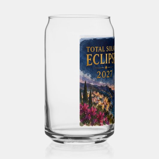 Total Solar Eclipse 2027 Mediterranean  ガラス缶 (左)
