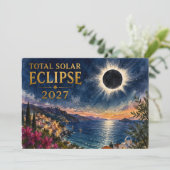 Total Solar Eclipse 2027 Mediterranean  招待状 (スタンド正面)