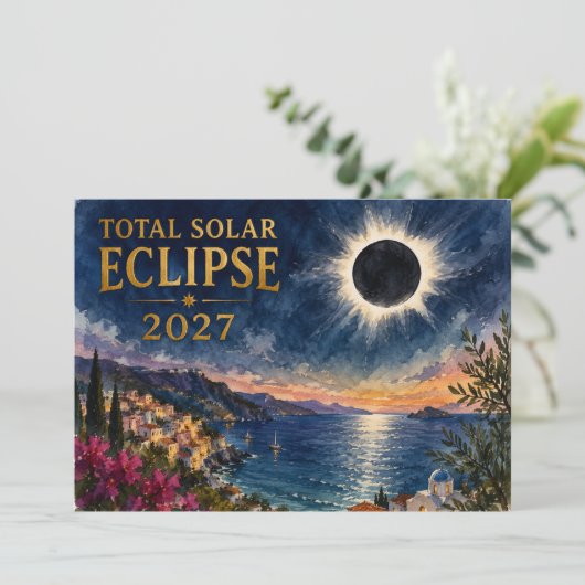 Total Solar Eclipse 2027 Mediterranean  招待状 (スタンド正面)