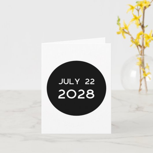 Total Solar Eclipse 2028 New Zealand _1  カード (黄色い花)