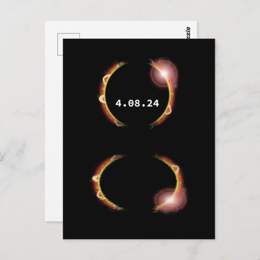 Total Solar Eclipse 8th April 2024 ポストカード (正面/裏面)