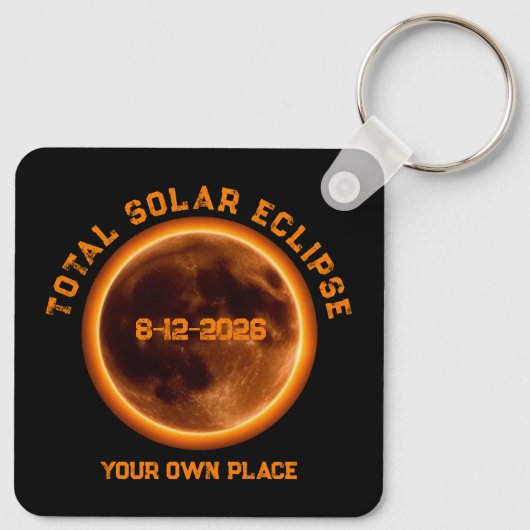 Total Solar Eclipse August 12 2026 キーホルダー (裏面)