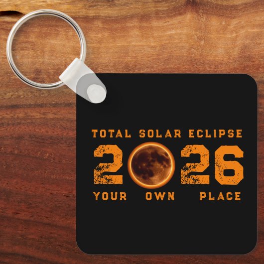 Total Solar Eclipse August 12 2026 キーホルダー (正面)