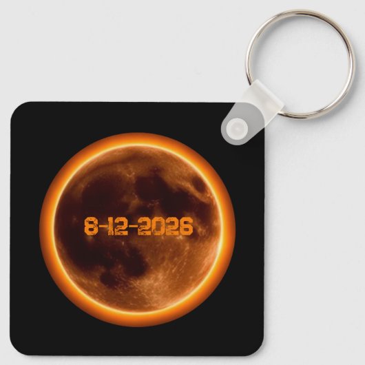 Total Solar Eclipse August 12 2026 キーホルダー (裏面)