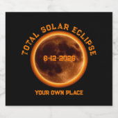 Total Solar Eclipse August 12, 2026 ビールラベル (シングルラベル)