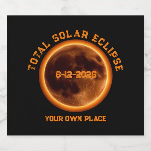 Total Solar Eclipse August 12, 2026 ビールラベル (シングルラベル)