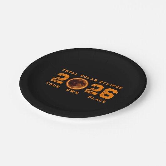 Total Solar Eclipse August 12 2026 ペーパープレート (アングル)